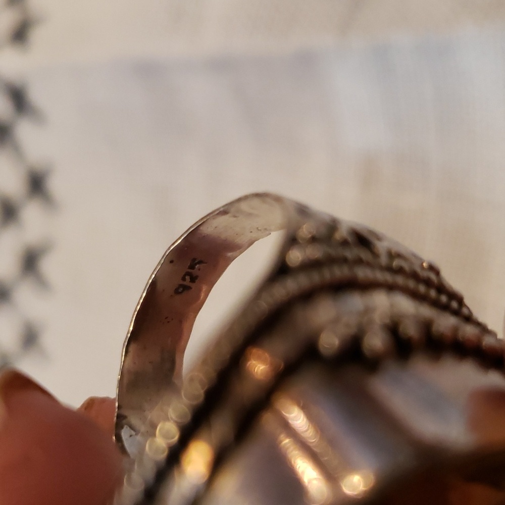Sterling Large Lemon Quartz Ring - Picture 7 of 7